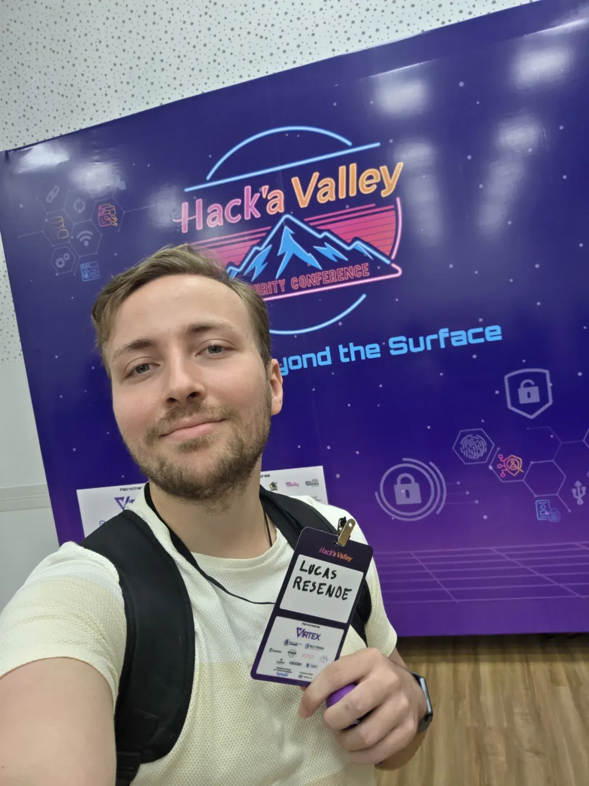 Credenciamento e crachá oficial no Hack'a Valley Security Conference 2026.